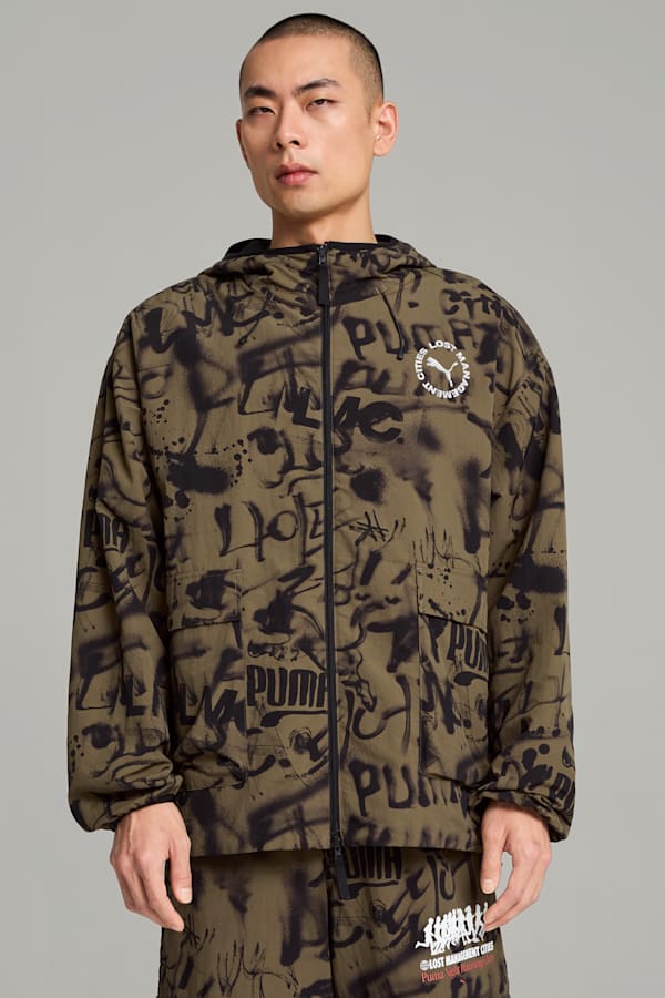 PUMA x LMC All-Over Print Jacket Men, Wild Willow, extralarge