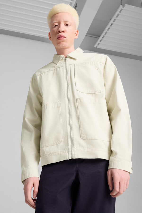 MMQ Zip Overshirt Men, Alpine Snow, extralarge