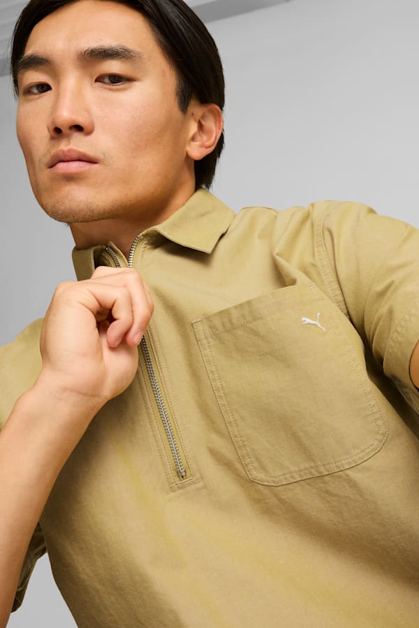 MMQ Half-Zip Shirt Men, Golden Fog, extralarge