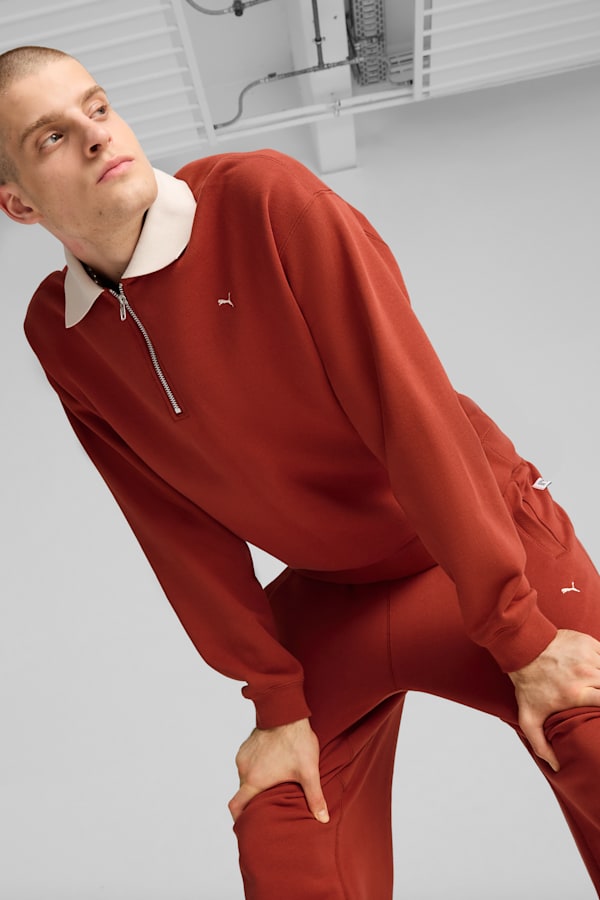 MMQ Quarter-Zip Crew, Mars Red, extralarge-GBR
