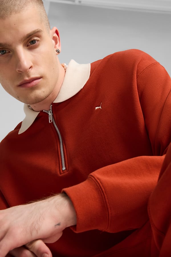 MMQ Quarter-Zip Crew, Mars Red, extralarge-GBR