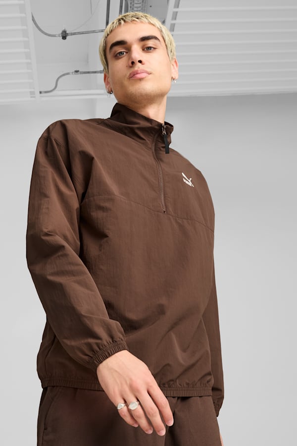 CLASSICS Woven Relaxed Crew Men, Espresso Brown, extralarge