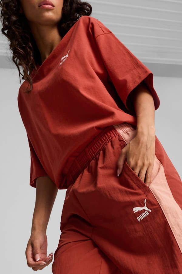 CLUB DE COURSE Track Pants Unisex, Mars Red-Deeva Peach, extralarge