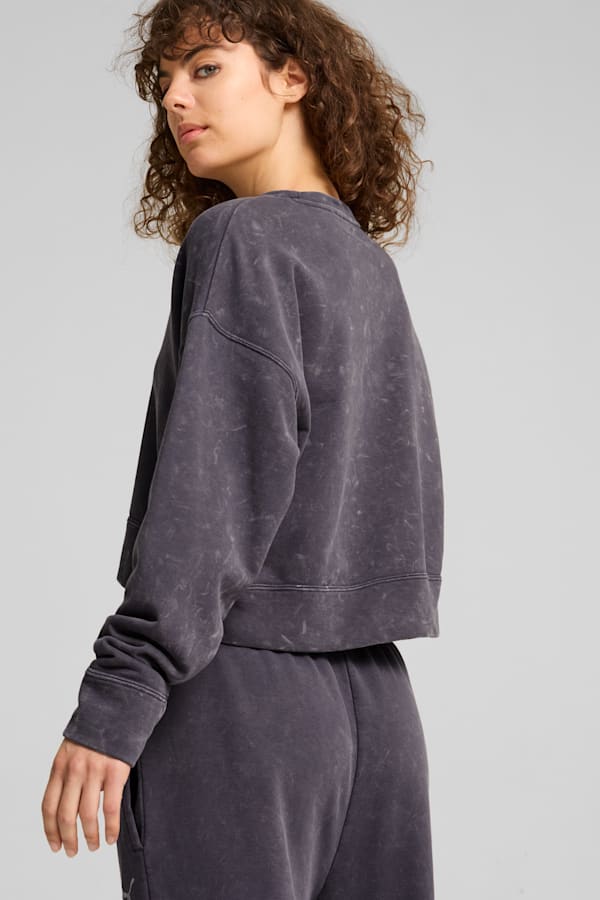 DARE TO Relaxed Washed Crew Women, Galactic Gray, extralarge