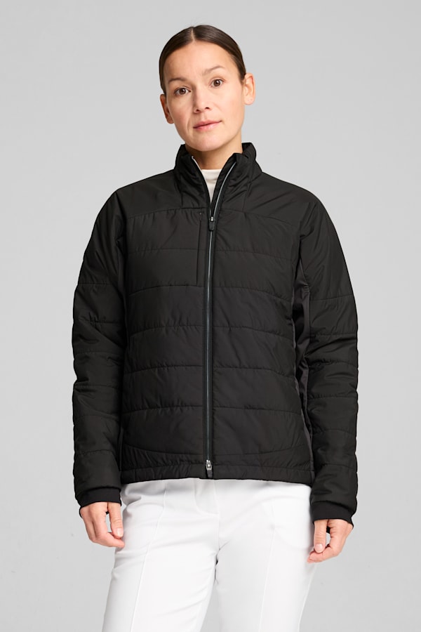 Kyley Quilted Golf Jacket Women, PUMA Black, extralarge
