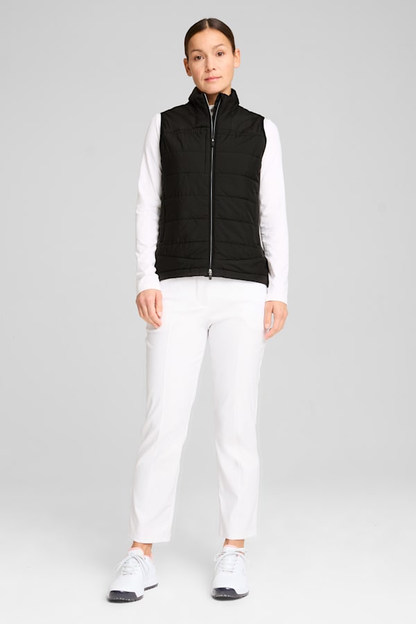 Kyley Quilted Golf Vest Women, PUMA Black, extralarge