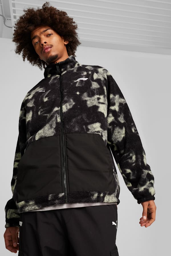F1® Statement Reversible Puffer Jacket Men, PUMA Black-AOP, extralarge