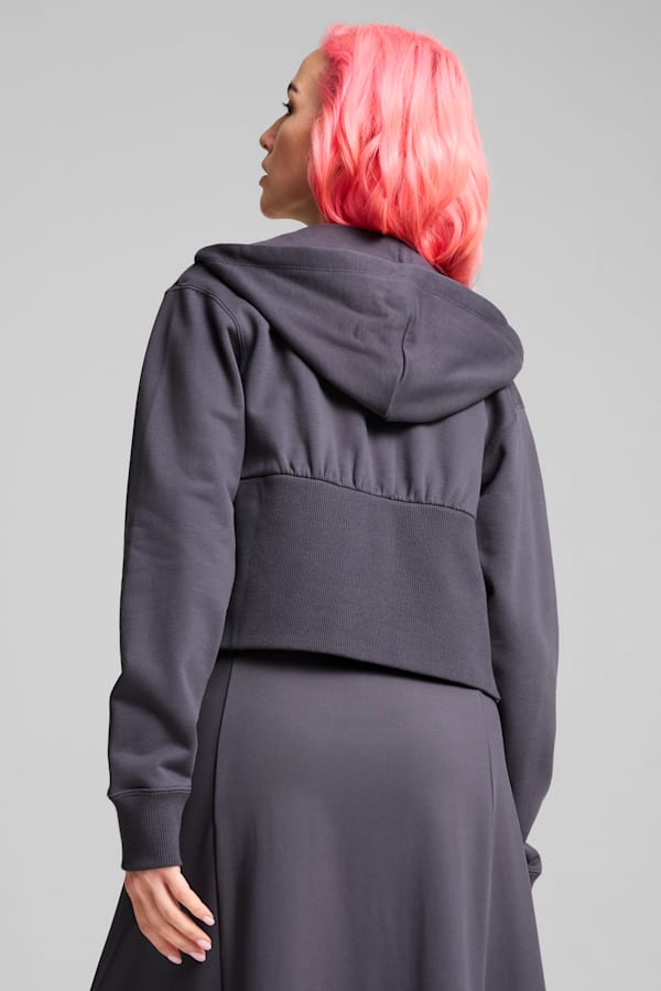 DARE TO Cropped Hoodie Women, Galactic Gray, extralarge-GBR