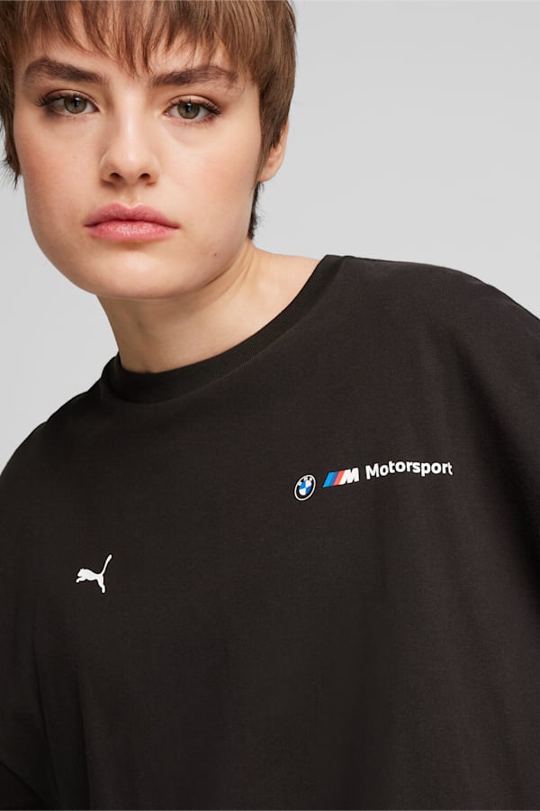 BMW M Motorsport Long Sleeve Graphic Tee Women, PUMA Black, extralarge-GBR