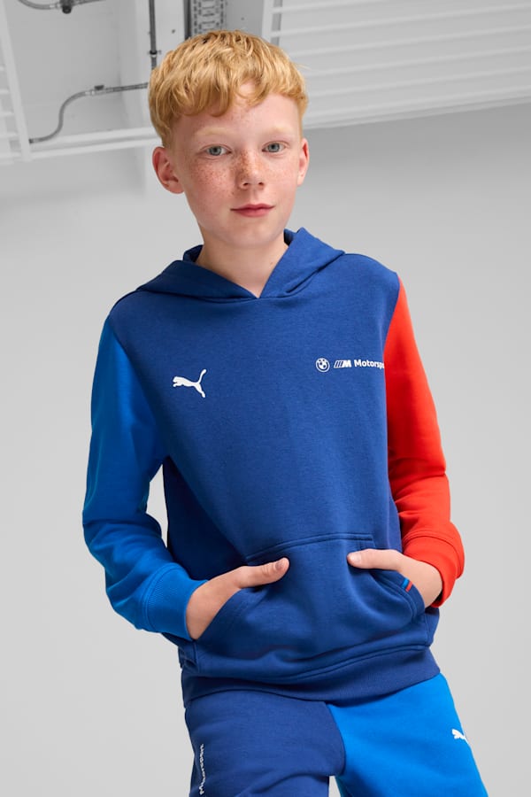BMW M Motorsport Essentials+ Hoodie Youth, Pro Blue-M Color, extralarge