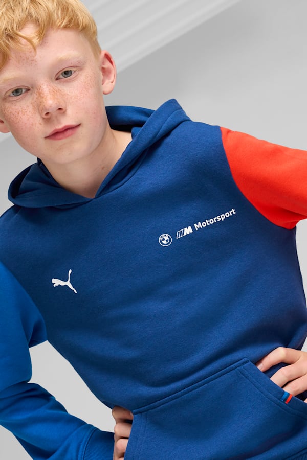 BMW M Motorsport Essentials+ Hoodie Youth, Pro Blue-M Color, extralarge
