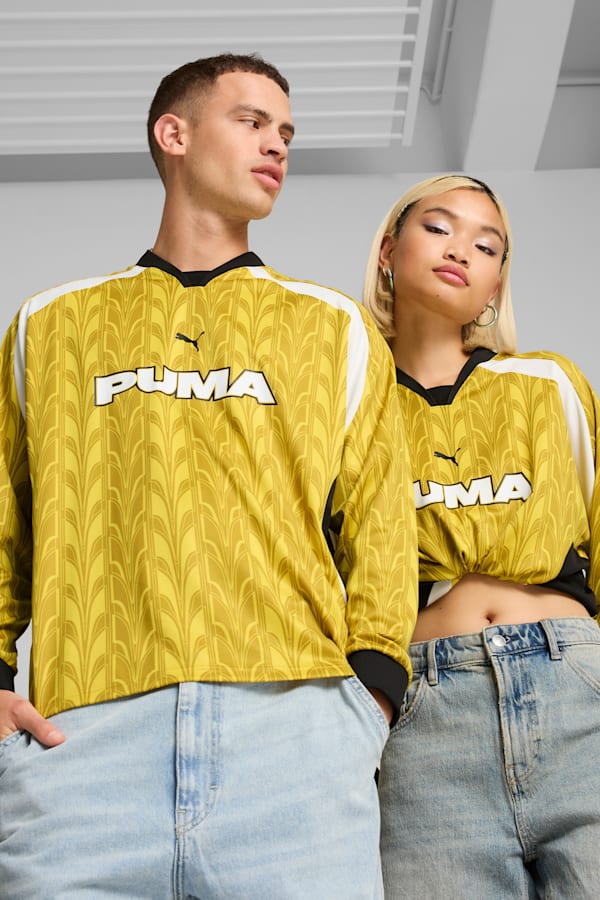 Long Sleeve Football Jersey Unisex, Fresh Pear-AOP, extralarge