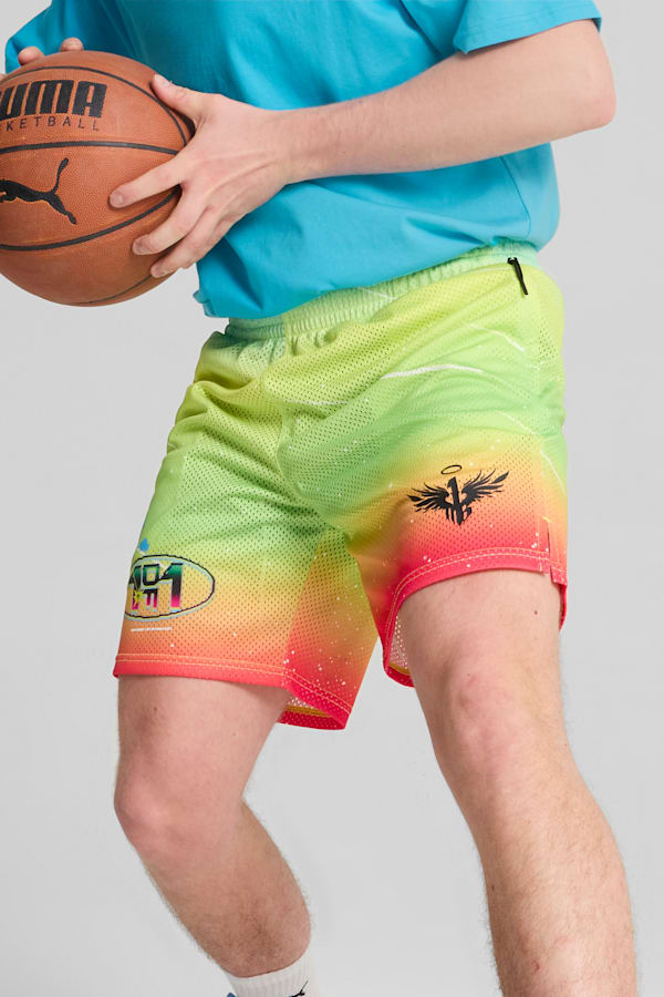 MELO 1Love Basketball Shorts Men, Yellow Alert, extralarge