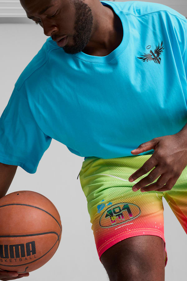 MELO 1Love Basketball Shorts Men, Yellow Alert, extralarge