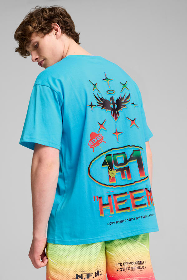 MELO 1Love Basketball Tee II Men, Bright Aqua, extralarge