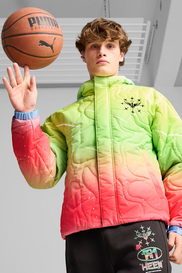 MELO 1Love Basketball Jacket Men, Yellow Alert, extralarge