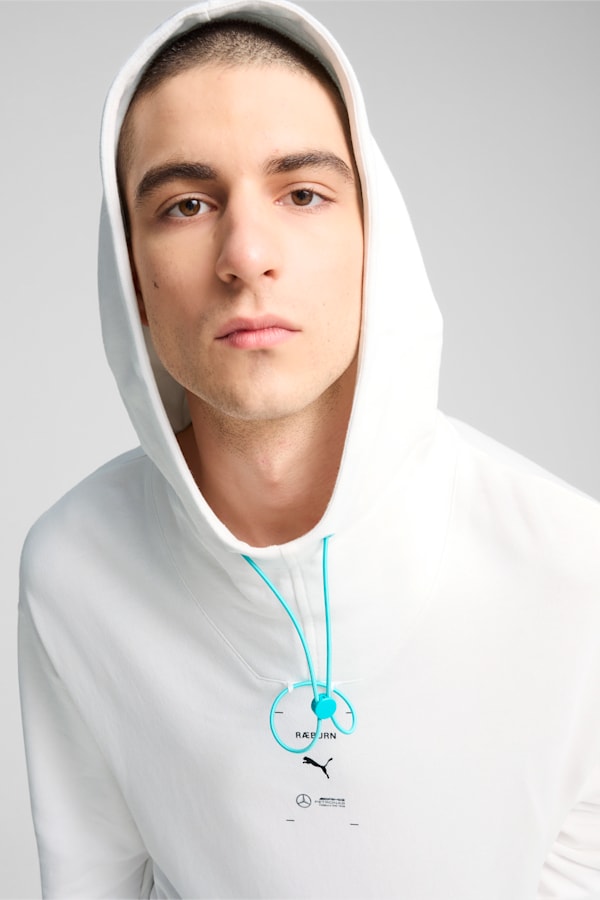 Mens white puma hoodie discount