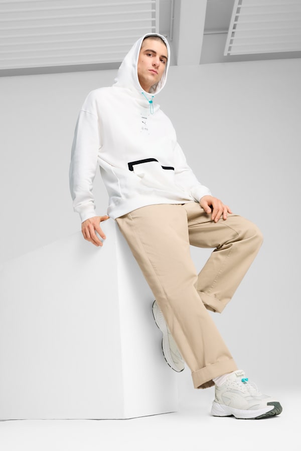Mens white puma hoodie hotsell
