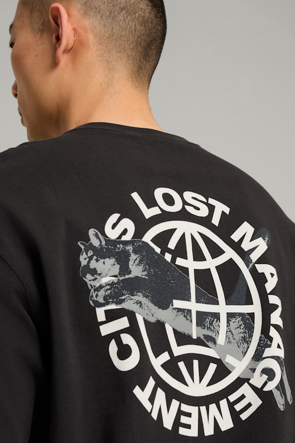 PUMA x LMC Cat Tee Men, PUMA Black, extralarge