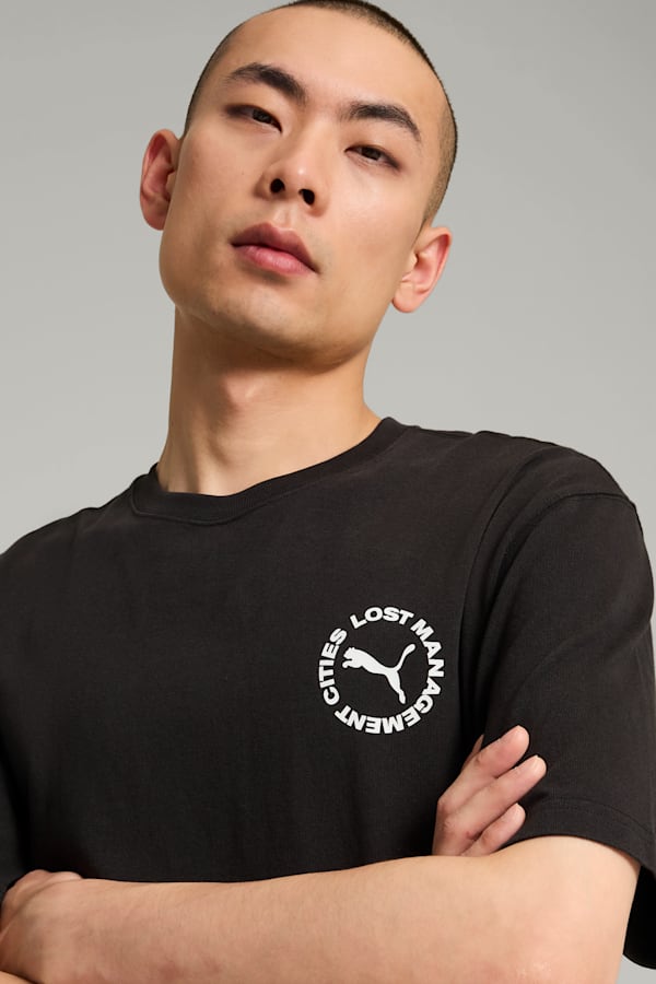 PUMA x LMC Cat Tee Men, PUMA Black, extralarge