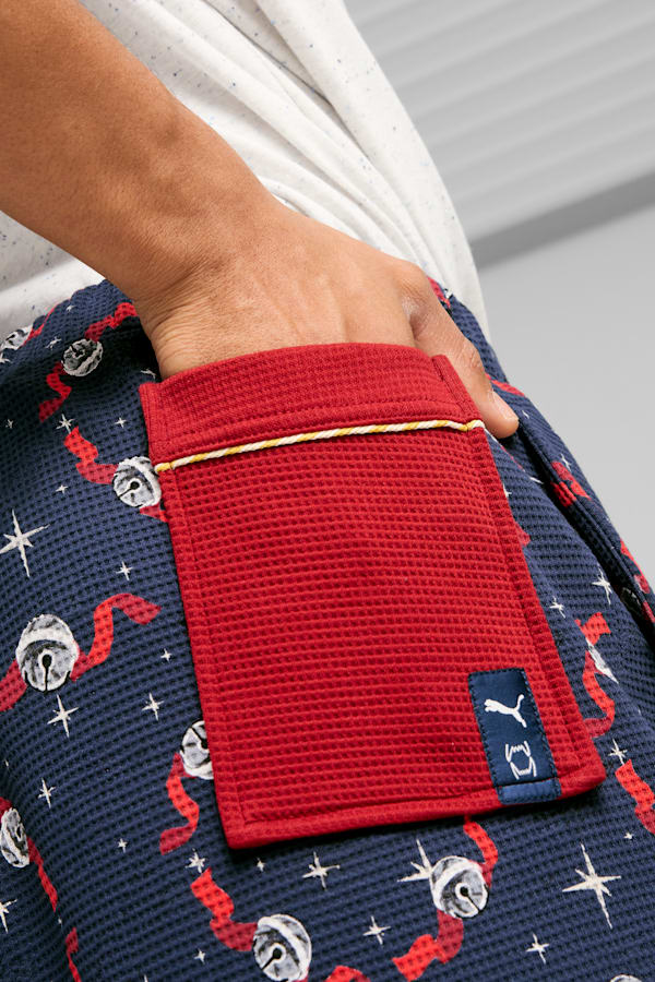 PUMA HOOPS x POLAR EXPRESS PJ Pants Men, Club Navy-Intense Red-AOP, extralarge-GBR