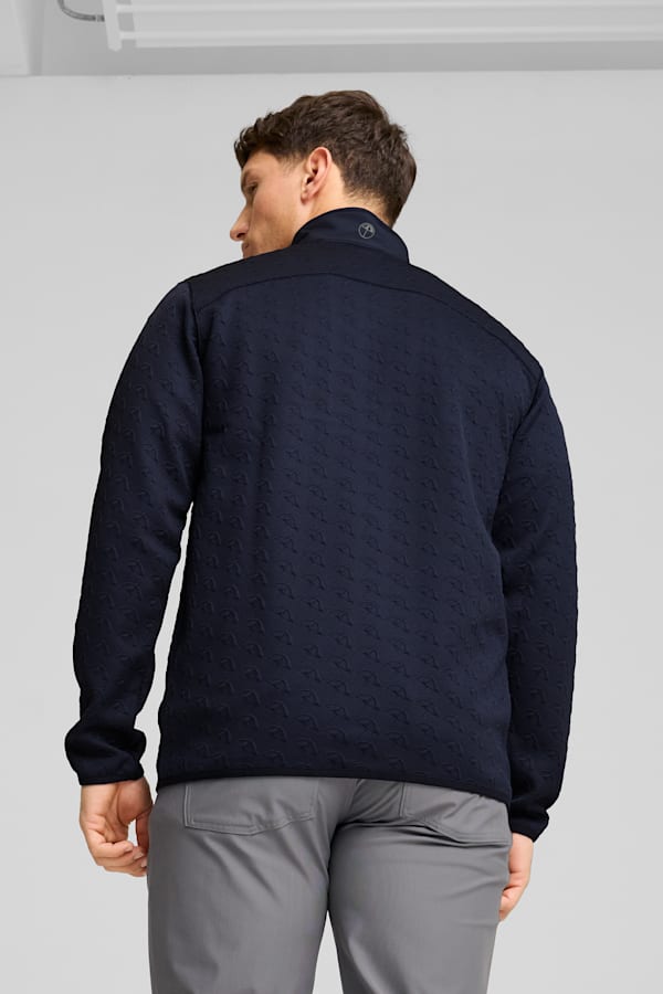 PUMA x ARNOLD PALMER Jacquard Quarter-Zip Top Men, Deep Navy, extralarge-GBR