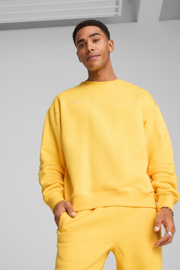 MMQ Graphic Crew Men, Sunny Yellow, extralarge