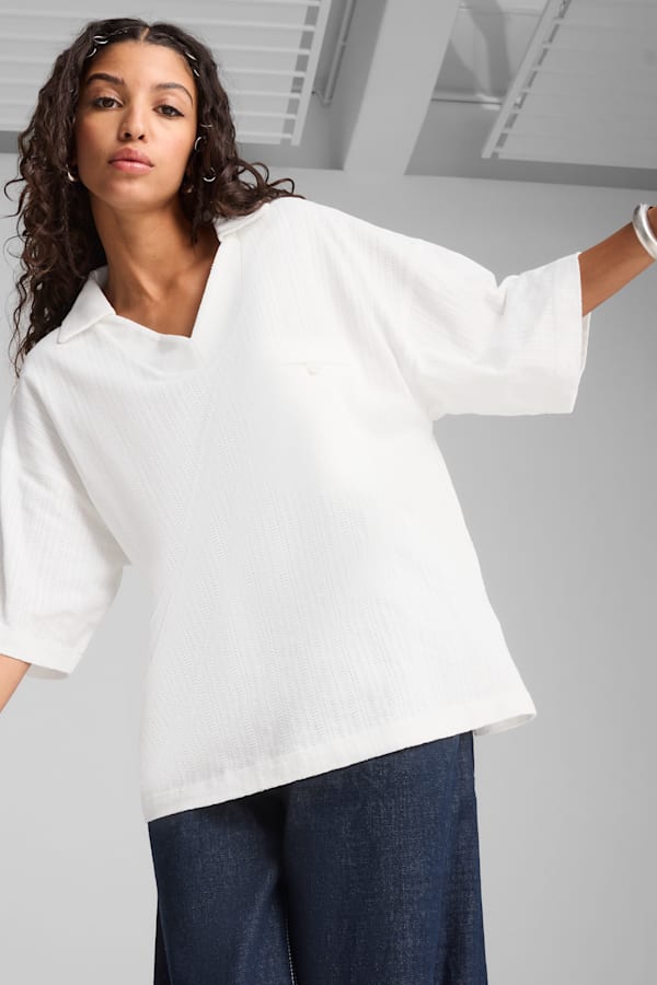 YONA Oversized Polo Women, PUMA White, extralarge-GBR