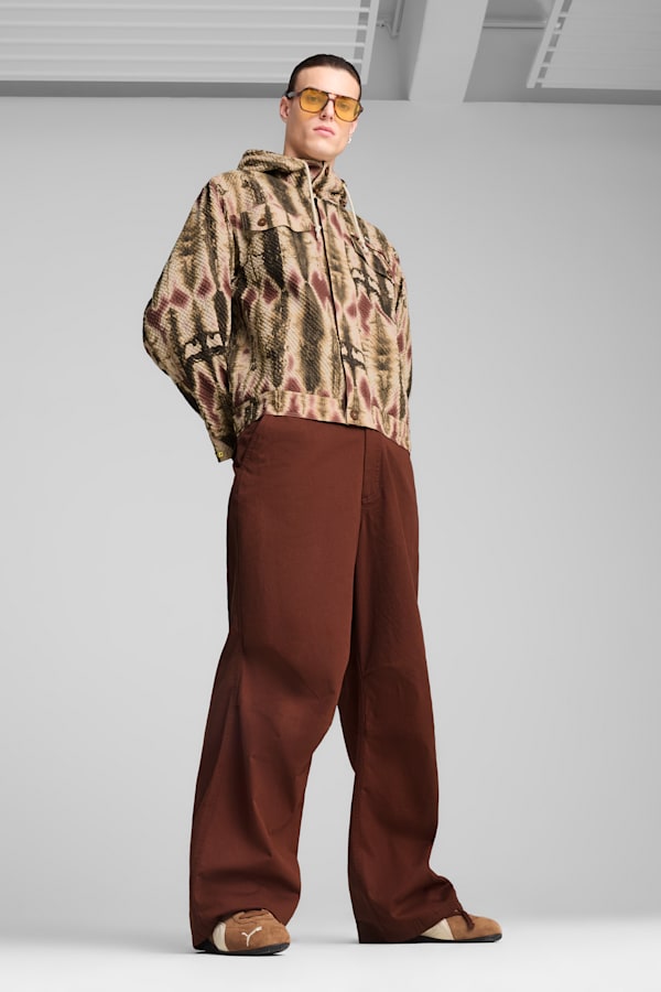 PALAIS ARTISAN Seersucker Jacket Men, Chocotart, extralarge