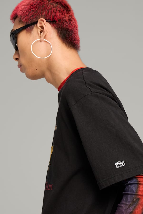 PUMA x ARIES Graphic Tee Unisex, PUMA Black, extralarge