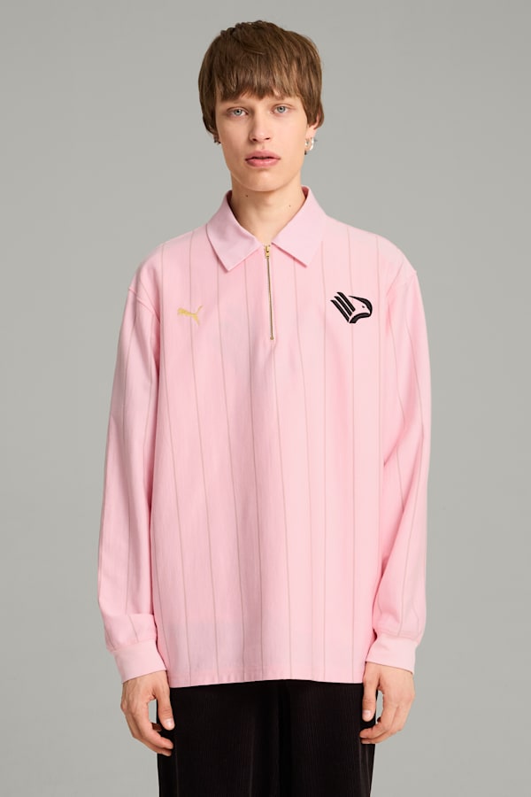 PUMA x PALERMO F.C. Long Sleeve Polo Unisex, Bright Pink, extralarge
