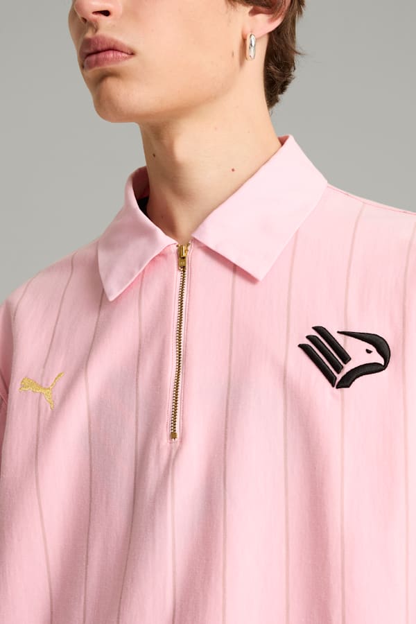 PUMA x PALERMO F.C. Long Sleeve Polo Unisex, Bright Pink, extralarge