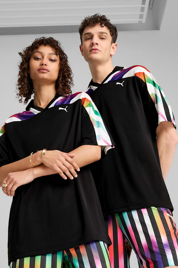 EQUAL LOVE CONFEDERATION Football Jersey Unisex, PUMA Black-AOP, extralarge