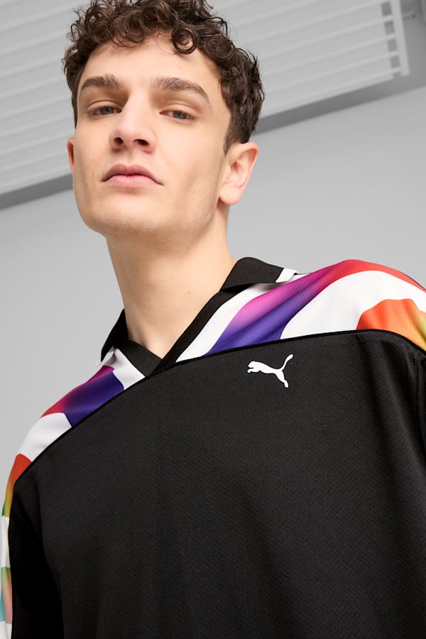 EQUAL LOVE CONFEDERATION Football Jersey Unisex, PUMA Black-AOP, extralarge