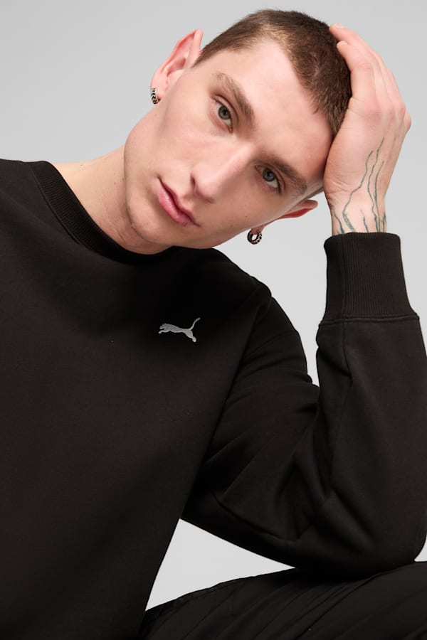 WARDROBE ESS Relaxed Crew Men, PUMA Black, extralarge