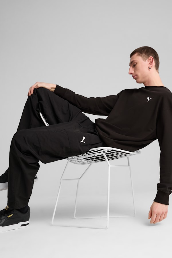 WARDROBE ESS Relaxed Crew Men, PUMA Black, extralarge