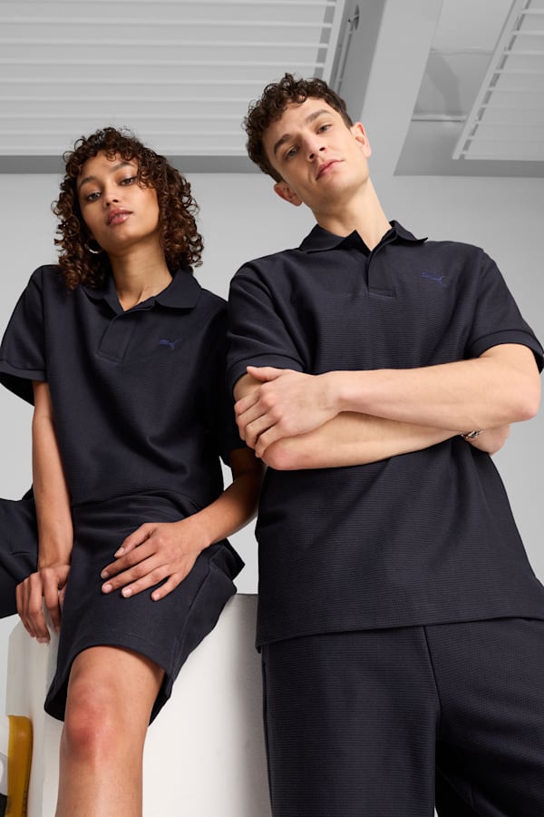 PREMIUM Essentials Relaxed Jacquard Polo Unisex, New Navy, extralarge