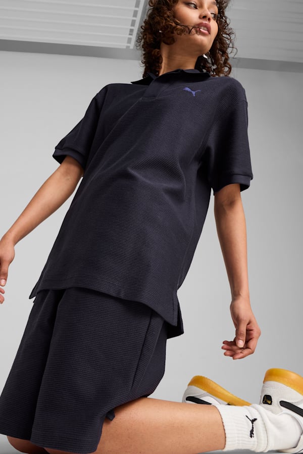 PREMIUM Essentials Relaxed Jacquard Polo Unisex, New Navy, extralarge