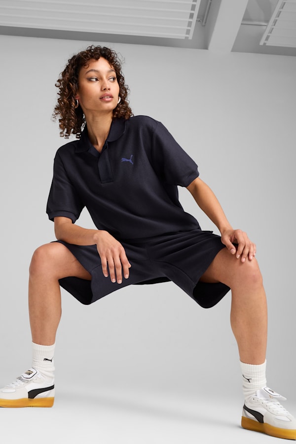 PREMIUM Essentials Relaxed Jacquard Polo Unisex, New Navy, extralarge