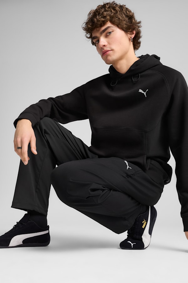 PUMATECH DELTAKNIT Relaxed Hoodie Men, PUMA Black, extralarge