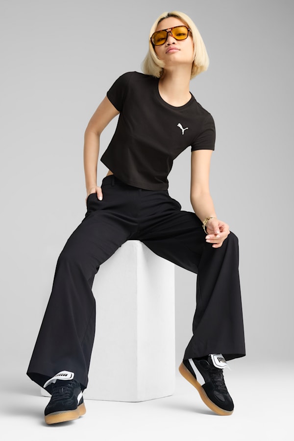 WARDROBE Essentials Baby Tee Women, PUMA Black, extralarge