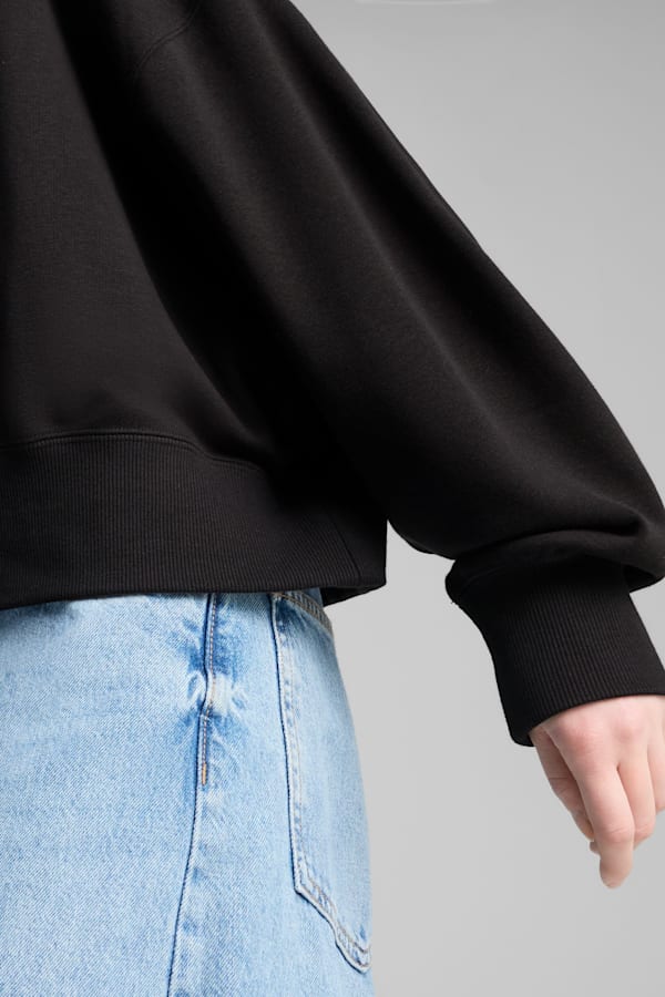 WARDROBE Essentials Oversized Crew Women, PUMA Black, extralarge