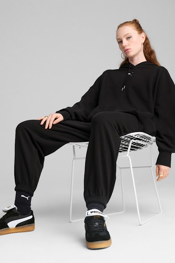 WARDROBE ESS Oversized Hoodie Women, PUMA Black, extralarge-GBR