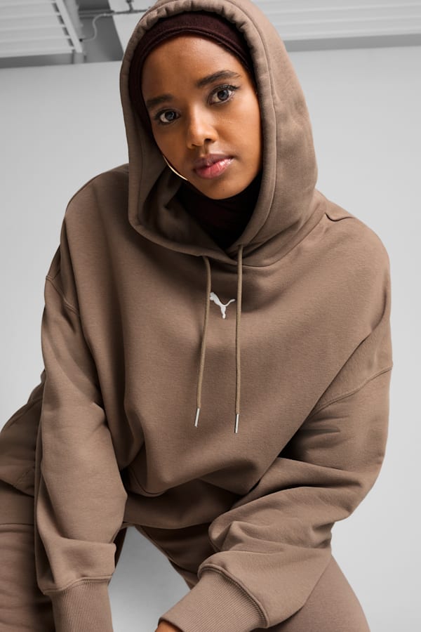 WARDROBE ESS Oversized Hoodie Women, Totally Taupe, extralarge-GBR