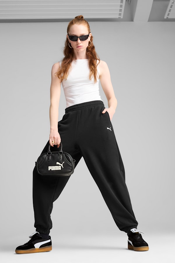 WARDROBE Essentials Relaxed Sweatpants Women, PUMA Black, extralarge
