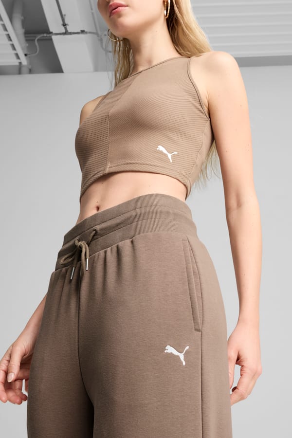 Wardrobe Essentials Relaxed Wide Leg Sweatpants Women, Totally Taupe, extralarge-GBR