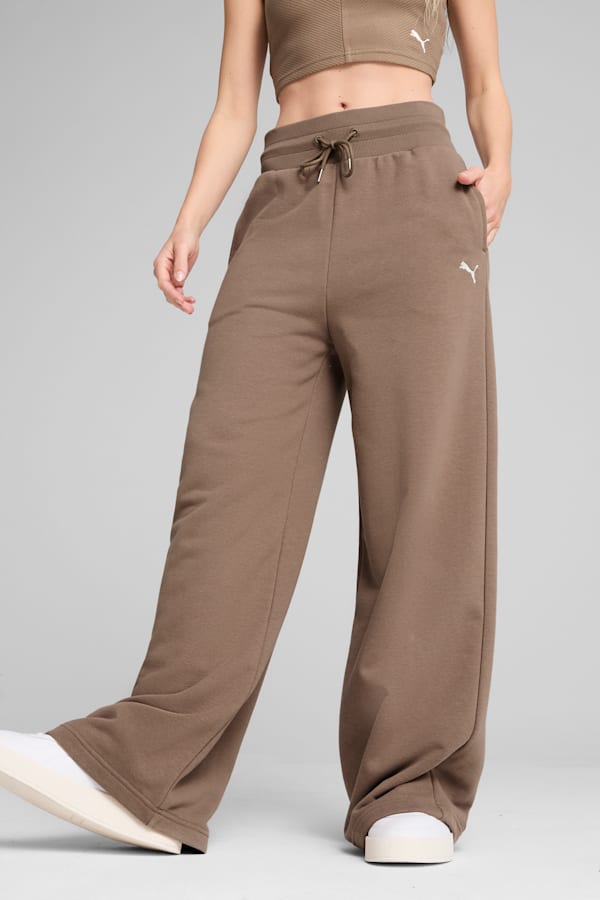 Wardrobe Essentials Relaxed Wide Leg Sweatpants Women, Totally Taupe, extralarge-GBR