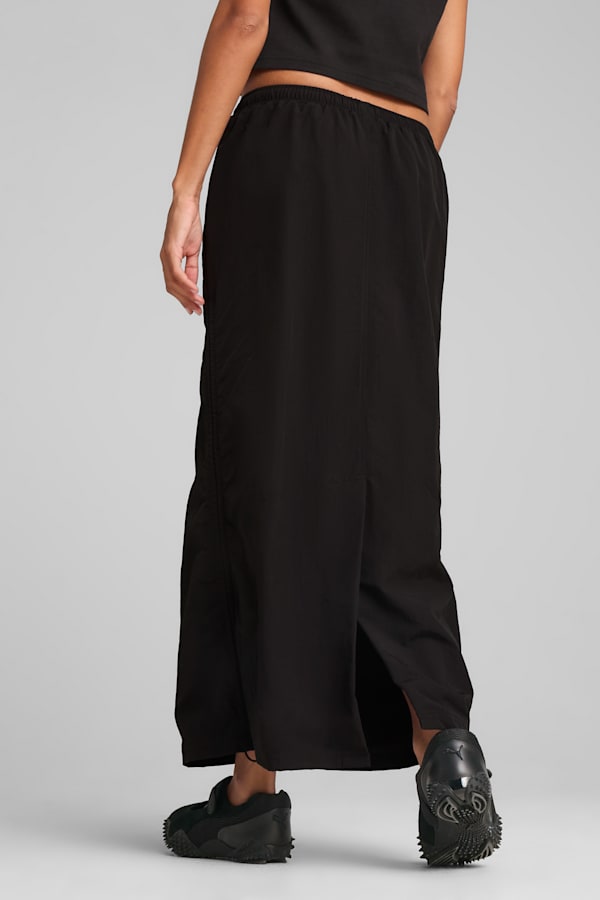 WARDROBE Essentials Woven Maxi Skirt Women, PUMA Black, extralarge