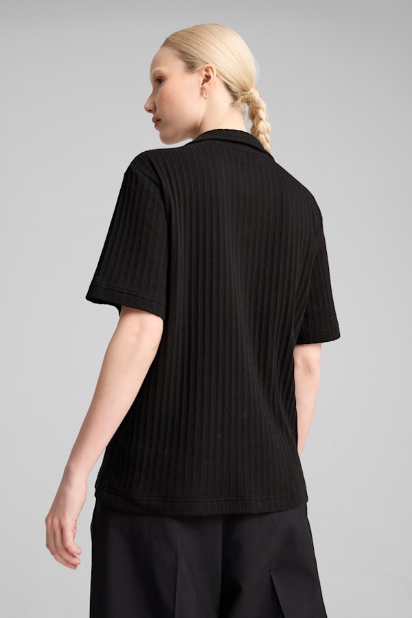 WARDROBE Essentials Shirt Pointelle Women, PUMA Black, extralarge