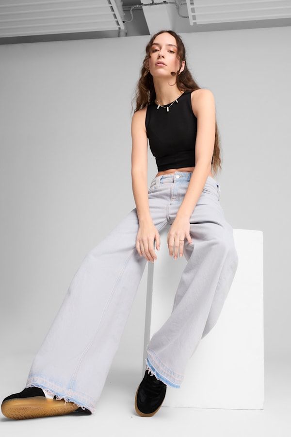 WARDROBE Essentials Ribbed Crop Top Women, PUMA Black, extralarge